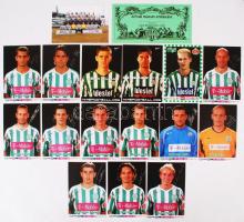 cca 2000 Az FTC játékosait bemutató kártyagyűjtemény nyomtatott aláírásukkal és személyes adataikkal, 16 db, valamint a Fradi Múzeum emlékjegye