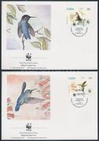 Hummingbird set + the set on FDC Kolibri sor + ugyanaz a sor 4 FDC-n