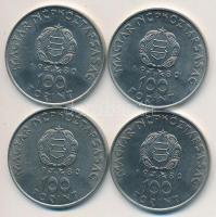 1980. 100Ft "Szovjet-magyar közös űrrepülés" (4x) T:BU