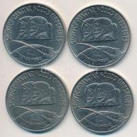 1980. 100Ft "Szovjet-magyar közös űrrepülés" (4x) T:BU