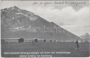 Grödig bei Salzburg, Die russische Gefangenenlager am Fusse des Untersberges / Russian prisoner of war camp (EK)