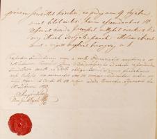 1850. február 28. Végrendelet-kivonat Dunaszerdahelyről Scitovszky János hercegprímás, bíboros címer...