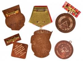 NDK 5db klf fém kitüntetés T:2
GDR 5pcs of different metal decorations C:XF
