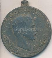 1918. "Laeso Militi" - Sebesültek Érme cink kitüntetés mellszalag nélkül, szign.: R. Plach...