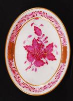Herendi Apponyi mintás kis tálka, kézzel festett, jelzett, hibátlan, 8×6 cm