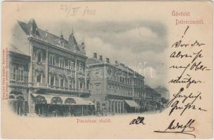 Debrecen, Piac utca, Csanak József üzlete, kiadja Pongrácz Géza (EK)