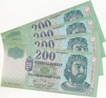 2006-2007. 200Ft (4x) T:I,I- (hajtatlan)