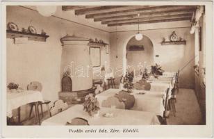 Zirc, Postás erdei ház, ebédlő, belső (EK)