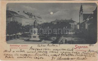 1898 Sopron, Széchenyi-szobor; kiadja Blum Nathán (fl)