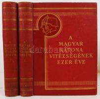 Pilch Janő(szerk.): A magyar katona vétézségének ezer éve I-II. kötet. 435 képpel, vázlattal és 10 melléklettel. Bp., Franklin. Kiadói aranyozott egészvászon kötés, illusztrált, kihajtható térképmelléklettel, gerincnél enyhén kopott, jó állapotban.