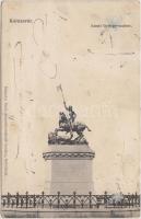 Kolozsvár, Szent György szobor, kiadja Schuster Emil / statue (EK)