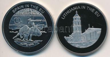 Máltai Lovagrend 2004. 100L (2x) "Spanyolország az EU-ban" + "Litvánia az EU-ban&quot...