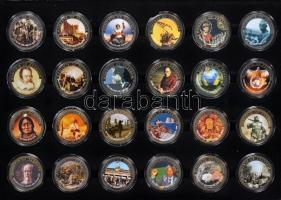 Libéria 2001. 10$ "Szabadság pillanatai" multicolor emlékpénz sorozat 24db-ja eredeti dísz...