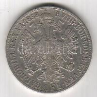 Ausztria/Magyar verdejel 1858B 1Fl Ag T:3+