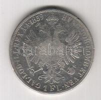 Ausztria/Magyar verdejel 1859E 1Fl Ag T:3/4+