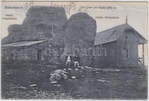 Bucsecs-hegység, magyar és román kunyhó / mountain, Hungarian and Romanian cottages (b)