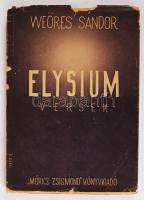 Weöres Sándor: Elysium. Versek. Dedikált! Bp., (1946), "Móricz Zsigmond" Könyvkiadó. Kiadói papírkötés, védőborítóval, védőborító szakadt, egyébként jó állapotban.