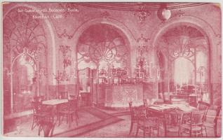 Budapest II. Szent Lukács fürdő, kávéház, belső (b)