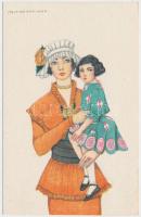 Lady with daughter, B.K.W.I. 201-1. s: Mela Koehler