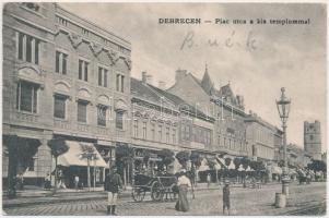 Debrecen, Piac utca, kis templom, Függetlenségi '48' Baráti Kör, Arany, ezüst, ékszer, óra raktár, Aczél Henrik kiadása