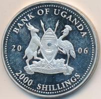 Uganda 2006. 2000Sh Ag "A labdarúgás halhatatlanjainak csarnoka - Szlovákia 1970-as évek / Josef Adamec" T:PP ujjlenyomat Uganda 2006. 2000 Shilling Ag "Hall of Fame of football - Slovakia 1970s / Josef Adamec" C:PP fingerprint