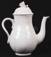 Herendi fehér mázas mokkás készlet, jelzett (mély nyomás), hibátlan