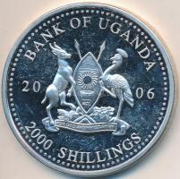 Uganda 2006. 2000Sh Ag "A labdarúgás halhatatlanjainak csarnoka - Spanyolország 2000-es évek/Fernando Hierro" T:PP ujjlenyomat Uganda 2006. 2000 Shilling Ag "Hall of Fame of football - Spain 2000's/Fernando Hierro" C:PP fingerprint