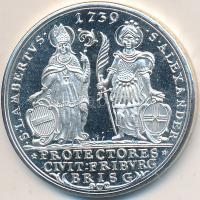 NSZK 1980. "1739 - Petronatstaler / Freiburg im Breisgau" ezüst replika eredeti tokban és tanúsítvánnyal (11.2g/0.500/30.1mm) T:PP GFR 1980. "1739 - Petronatstaler / Freiburg im Breisgau" silver replica in box with certificate (11.2g/0.500/30.1mm) C:PP