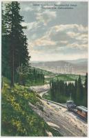 Tátra, Csorba tói fogaskerekű vasút, Neumann Siegfried festménye után / lake, cogwheel railway