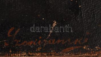 Olvashatatlan jelzéssel: Öntödei munkások. Olaj, vászon, 30×43, apró hibákkal