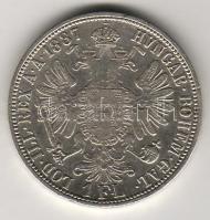 Ausztria 1887 1Fl Ag T:2/3