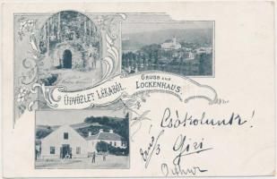 1899 Léka, Lokenhaus; Pálkút, Sörfőzde / well, brewery floral Art Nouveau (Rb)