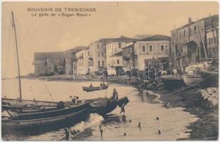 Trabzon, Trebizonde; le golfe de Sogan-Bazar / the Bay of Sogan-Bazaar, boats (Rb)