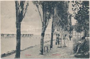 Siófok, parti sétány, Divald és Monostory