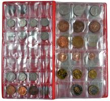Írország 60db-os fémpénz gyűjtemény éremtartó albumba rendezve T:vegyes Ireland 60pcs of coins in collectors album C:mixed