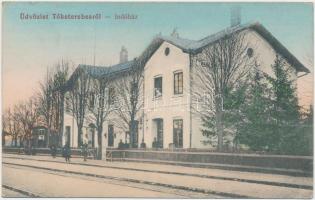 Tőketerebes, Indóház, vasútállomás, kiadja Rosenbaum Sándor / railway station (kis szakadás / small tear)