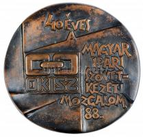 1988. "OKISZ - 40 éves a Magyar Ipari Szövetkezeti Mozgalom 88." Br emlékérem  tokban (128...