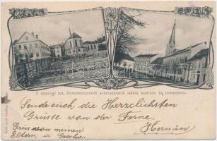 Kőszeg, Szent Domonkosrendi szerzetesnők iskola épülete és temploma, Art Nouveau, Róth Jenő kiadása (EB)