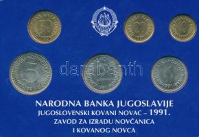 Jugoszlávia 1991. 10p-5D (6xklf) forgalmi sor dísztokban T:1
Yugoslavia 1991. 10 Para - 5 Dinara (6x...