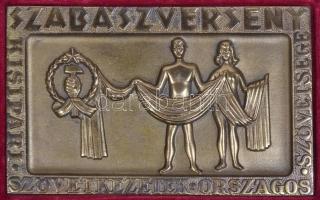 ~1980. "Kisipari Szövetkezetek Országos Szövetsége - Szabászverseny" Br és fém emlékplaket...