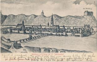 Maribor, Marburg an der Drau im 17. Jahrhundert / in the 17th century