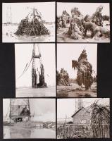1963 A szanki gázkitörés utáni állapotokat tükröző fotók, 6 db, 12x9 cm