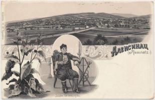 Aleksinac, floral, litho (EK)