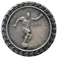 Svájc / Bern 1954. "A Futball Világbajnokság Hivatalos Részvételi Érme" ezüstözött Br emlékérem, szign.:PEKA (32.11g/40mm) T:2,2- apró ph., ü. R! Switzerland / Bern 1954. "Official 1954 World Cup Participation Medal" silver plated Br commemorative medallion. "Championnat du Monde / Coupe Jules Rimet en Suisse / 1954". Sign.:PEKA (32.11g/40mm) C:XF,VF small edge error, ding Rare!