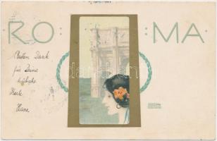Roma, Theo. Stroefer Serie 220. No. 7 litho s: Raphael Kirchner