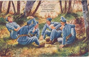 'Egy kis csöndes a front mögött' kártyázó magyar katonák / Hungarian soldiers playing card game