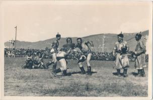 Mongolian Wrestlers, photo (non PC backside)