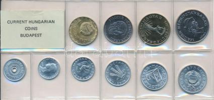 1986. 2f-20Ft 10db klf érmés forgalmi sor fóliatokban T:1