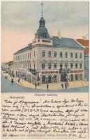Kolozsvár, Központi Szálloda, Medgyesy és Nyergutz üzlete, Schuster Emil kiadása  / hotel, shops