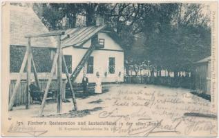 Vienna Wien XX. Alten Donau, Ign. Fischer's Restauration und Lustschiffahrt / restaurant